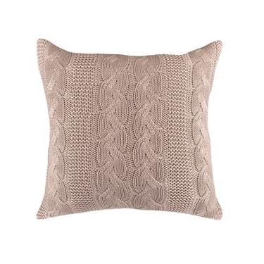 Imagem de Almofada Tricô Trama Tranças Rosa 52Cm - Decortextil Rosa