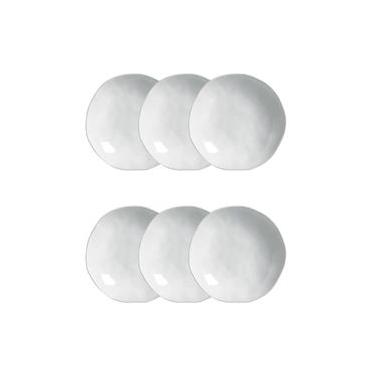Imagem de Conjunto de Pratos Fundos Porto Brasil Orgânico New White 600ml - 6 Peças
