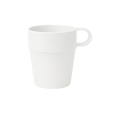 Imagem de Kit 6 Copos Plásticos 550ml BPA Free Empilháveis para Crianças Micro-ondas(Xícara Branca,4)