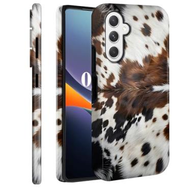 Imagem de TSNJTBDL Capa para Galaxy S25 FE, PC rígido de camada dupla + TPU macio resistente 2 em 1 capa protetora para celular para Samsung Galaxy S25 FE 17.0 cm (2025) - estampa de vaca