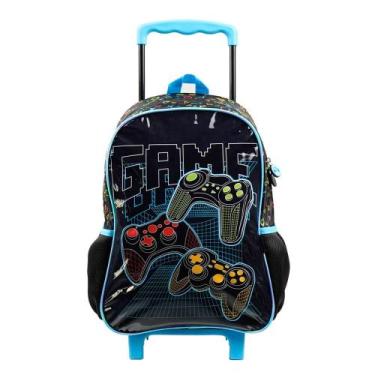 Imagem de Mochila de Rodinhas Masculina Video Game Preta - Bagaggio, U, Preto