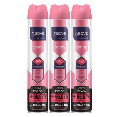 Imagem de Kit Desodorante Above Maxx Aerosol Candy 250ml C/3