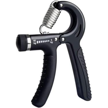 Imagem de Hand Grip Ajustável Profissional Fortalecedor de Mão e Antebraço | Resistência de 10 a 60 kg | Fisioterapia, Treino, Atletas (Lutadores, Tênis, Basquete) | Material Durável (Polipropileno), Preto