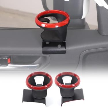 Imagem de LLKUANG Suporte de copo de carro compatível com Toyota Land Cruiser 250 Prado J250 LC250 2024 2025 2026 Suporte de copo de aço carbono para porta frontal, acessórios interiores de suporte de copo para