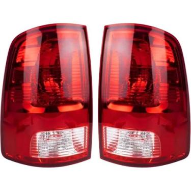 Imagem de Conjunto de luz traseira lado esquerdo do motorista lente lâmpada transparente vermelha para Dodge para Ram para 1500/2500/3500 2011-2018 (1 conjunto)