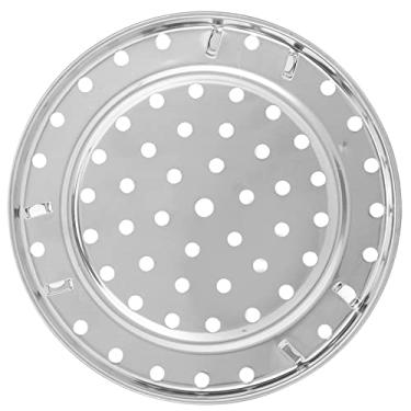 Imagem de GLOGLOW Bandeja de Suporte de de Aço Inoxidável para Recipiente de Cozinha Com Suporte Removível Em Forma de V, Vaporizador de Cozinha Durável, 20 Cm a 26 Cm, Ferramentas de Nan Prateadas (Diâmetro médio 24cm)