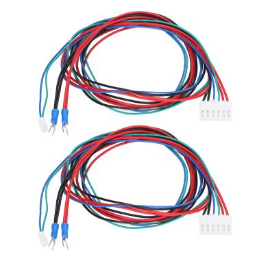 Imagem de ZJchao Cabo de Cama Aquecido de 2 Unidades, Fio de Linha Atualizado para Fonte de Alimentação de Cama Quente de Impressora 3D, Com Fios Negativos Positivos Adicionais, para A8 A6 A8