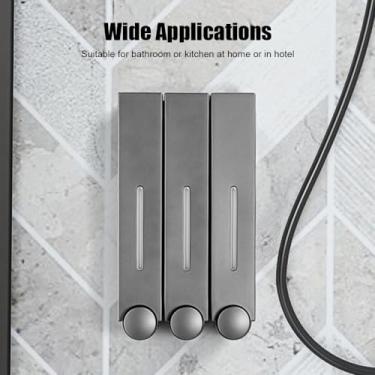 Imagem de 420ML Dispenser de Parede Manual Press ABS À Prova Vazamento para Banheiro Cozinha Hotel Família Loção Lavagem Mãos Chuveiro 2-Pacotes