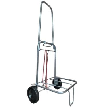 Imagem de Carrinho De Mão DobráveL bagagem 70kg carga para Maleiro Caixa Térmica Cooler Praia Feira Sacoleira Compra