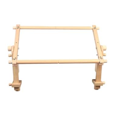 Imagem de MotiveTech Bastidor de Bordado para Ponto Cruz, Multifuncional e Fácil de Usar, Suporte de Madeira para Bordado, Quilting e Artesanato, com Suporte