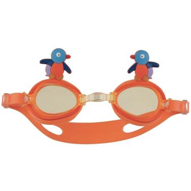 Imagem de Óculos de Natação Infantil Antiembaçante Pinguim Laranja Mor