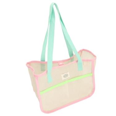 Imagem de Yinhing Saco de Praia de Malha de Brinquedo de Praia para Crianças Versátil Saco de Coleta de Concha Com Design de Malha Respirável de Piscina de Areia para Viagens e Diversão Ao Ar Livre