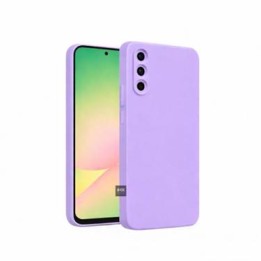 Imagem de Capa Capinha Case Compatível Samsung_ Galaxy A56 Silicone Aveludada Anti Impacto Reforçada Emborrachado Com Proteção De Câmera Premium (LILÁS)