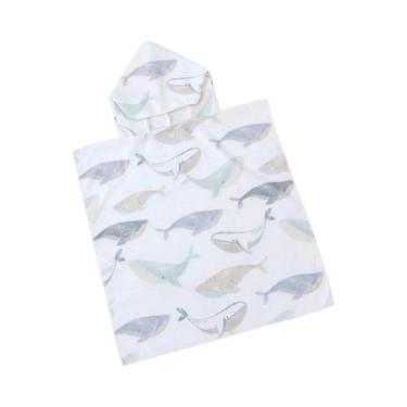 Imagem de Roupão De Banho Infantil Com Capuz Em Microfibra, Toalha De Praia E Pi