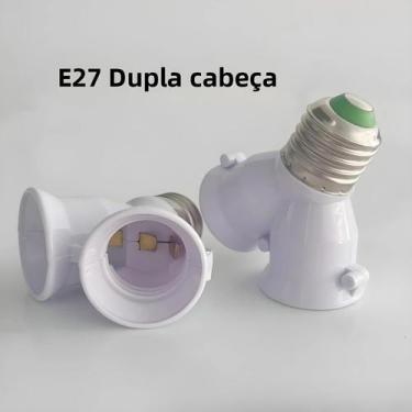 Imagem de 2 em 1 greenE27LED Base Lâmpada Soquete E27 para 2-E27 Divisor Adaptad