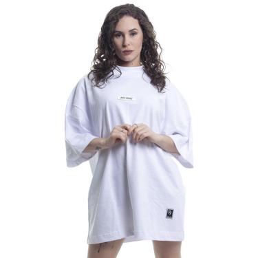 Imagem de Camiseta Rich Young Oversized Gola Alta Borracha Feminina Branca-Feminino