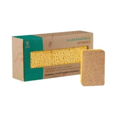 Imagem de Esponjas De Coco E Plantas Naturais Ecológicas Para Louças De Cozinha 