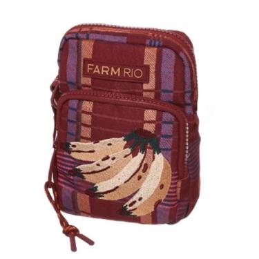 Imagem de Bolsa bag farm gema sofia xadrez 78322555d, Laranja, Bordô, UN