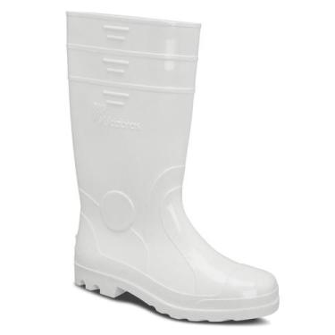 Imagem de Bota de Borracha Impermeável PVC Cano Longo Branco BPCL11 - Vulcabras,