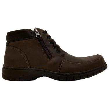 Imagem de Bota Coturno Anatomic Gel Confort Couro Floater Mustang Brown Masculina-Masculino