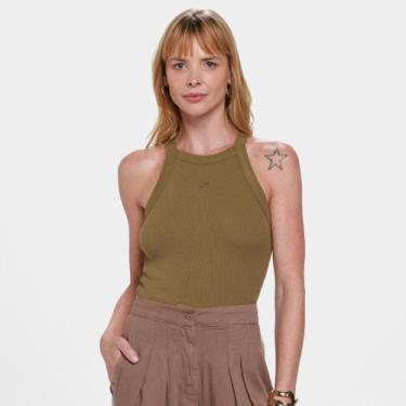 Imagem de Regata Hering Básica Feminina, Amarelo escuro, P