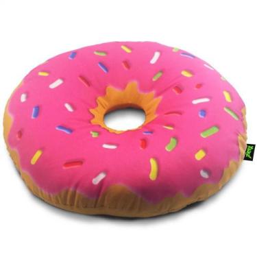 Imagem de Almofada Divertida Rosquinha Donut Morango Decoração Geek - Yaay, Rosa