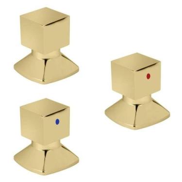 Imagem de Kit com 3 Acabamentos para Registro C46 Água Quente/fria Gold Go5246 D