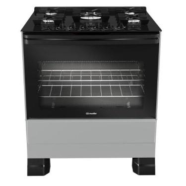 Imagem de Fogão Mueller 5 Bocas Titanio Bivolt Mesa De Vidro e Tripla Chama MFV5