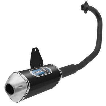 Imagem de Escapamento Esportivo Pro Tork Mini 3 Curva Preta Titan 150 Sport 2005