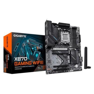 Imagem de Placa Mãe Gigabyte X870 GAMING WIFI6, AMD AM5, ATX, DDR5, LED RGB, Blu