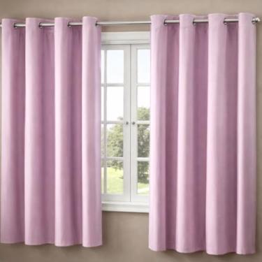 Imagem de Cortina 100% Blackout Corta Luz 2,20m x 1,30m para Sala e Quarto | Diversas Cores Disponíveis (Rosa, 2,20m X 1,30m)