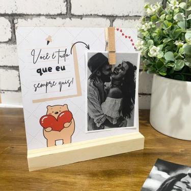 Imagem de Porta retrato namorados foto polaroide dia dos namorados decoraçao de 