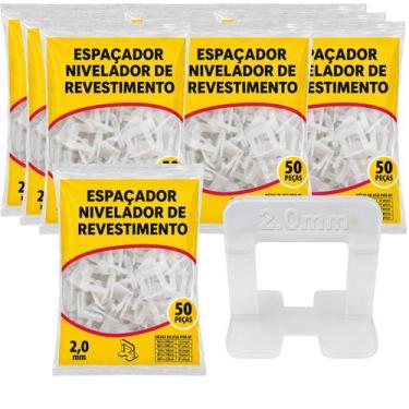 Imagem de Kit 500 Espaçador De Piso Porcelanato Clips Niveladores Cerâmica Azule