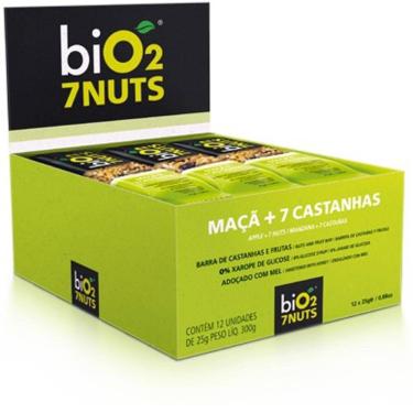 Imagem de Barra De Castanhas E Frutas Bio2 7 Nuts Maçã Sem Glúten E Lactose Com 12 Und.