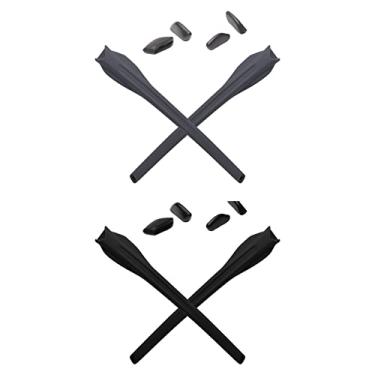 Imagem de Mryok Kits de reposição para ponteiras de orelha Oakley Flak XS OJ9005 – Opt, Cinza e preto, One Size
