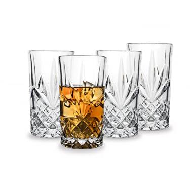 Imagem de Glass Beverage Set Highball Tumbler Water, Juice Cup Shannon by Godinger - Set of Four