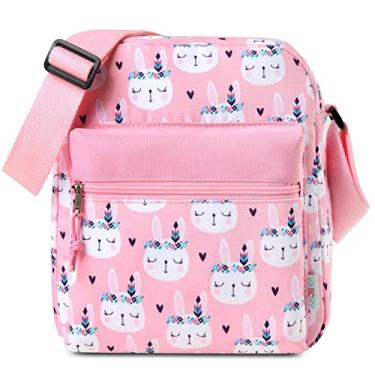 Imagem de Bolsa Transversal para Menina, VASCHY Bolsa Mensageira Leve e Pequena Bolsa de Ombro Presente para Crianças Pré-Adolescentes/Adolescentes,Coelho