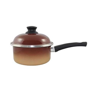 Imagem de Panela 16 Esmaltada Marrom degradê - 900 ml - Ewel