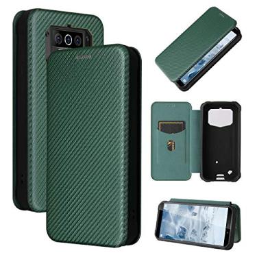 Imagem de YUNCHAO Caixa de telefone Para oukitel wp5 / wp5 pro textura de fibra de carbono horizontal flip tpu + PC + PU couro com slot de cartão capa para celular