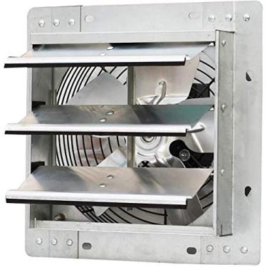 Imagem de iLiving ILG8SF10V - Ventilador de exaustão de parede de 10" - Obturador automático - Velocidade variável - Ventilador de ventilação para sótão doméstico, galpão ou ventilação de garagem, área de cobertura de 820 CFM, 1200 SQF (cabo de alimentação não incluído)