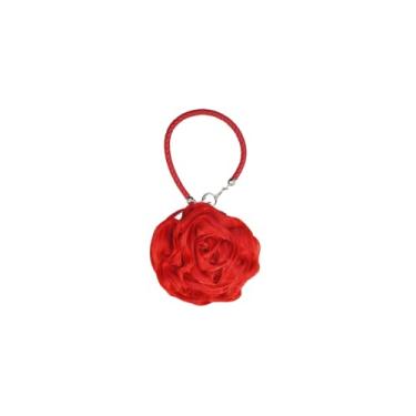 Imagem de JAMBHALA Bolsa de Flores Chique Para Sweet Lady Mini Bolsa Para Festa de Formatura Nupcial (vermelho)