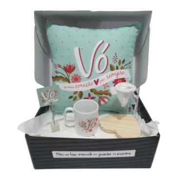 Imagem de Super Kit Presente Dia Mães Avó Almofada Caneca Mini Coador Café (Avó)