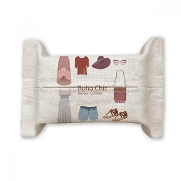 Imagem de Bohe mia Wind Fashion Clothes Girl Capa de papel para lenços faciais Bolsa de linho de algodão