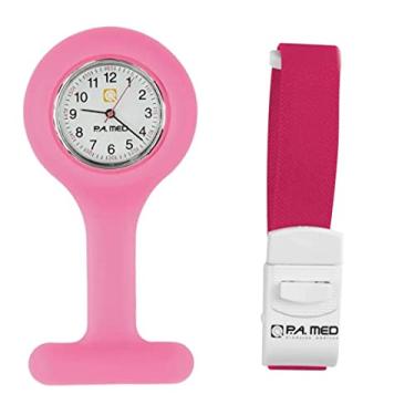 Imagem de Kit Relógio Lapela + Garrote Elástico P.a.med (Rosa)