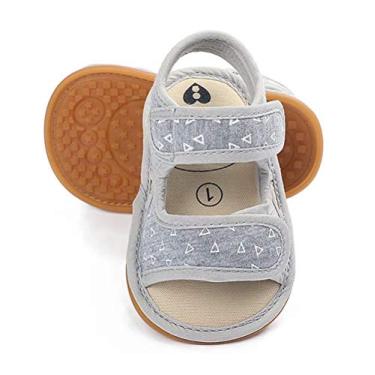 Imagem de Sandálias para meninos bebês meninas premium respirável sola de borracha antiderrapante infantil verão ao ar livre sapatos infantis primeiros passos, B-lt-grey, 3-6 Months Infant