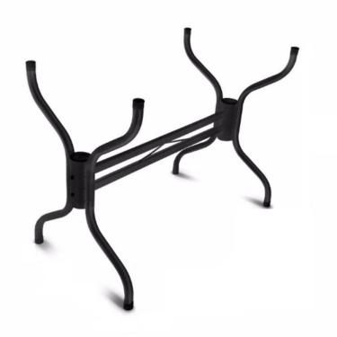 Imagem de Base Para Mesa De Jantar Texturizada Vidro Madeira Granito