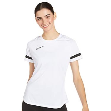Imagem de Nike Dri-FIT Academy Camiseta feminina de futebol CV2627-100 (branca),, Branco/Preto/Preto/Preto, G