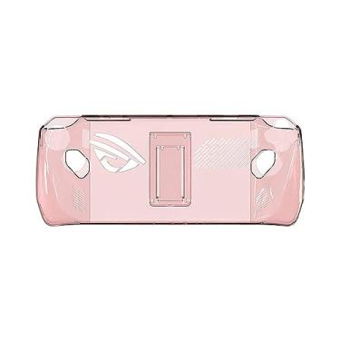 Imagem de NUHFUFA Capa rígida protetora para PC com suporte compatível com ASUS Rog Ally 7 polegadas, capa ergonômica antiarranhões com aderência de arco (vermelha)