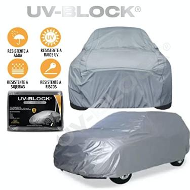 Imagem de Capa Cobrir Carro Forrada 100% Impermeável UV-BLOCK Protege Sol Chuva Poeira P M G Hatch e Sedan - UV-Block (GG)