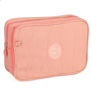 Imagem de Estojo Box Escolar Divisorias Organizador Porta Caneta Lapis (SALMÃO)